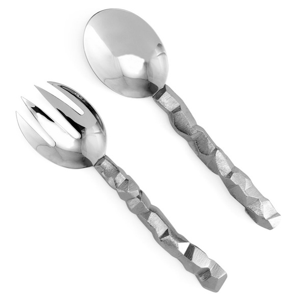 Michael Aram Silver Rock Serving set new in box - Picture 2 of 12